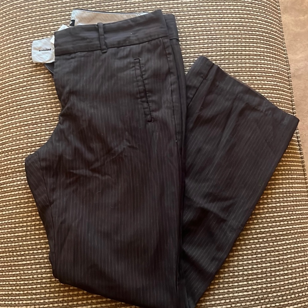 EUC dockers striped pant dark brown size 10P